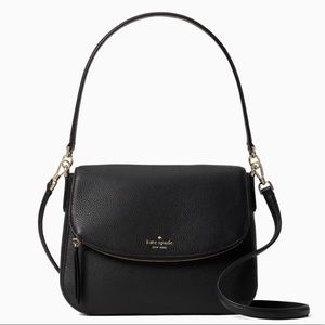 Kate Spade Jackson pebble leather medium flap shoulder / crossbody  bag